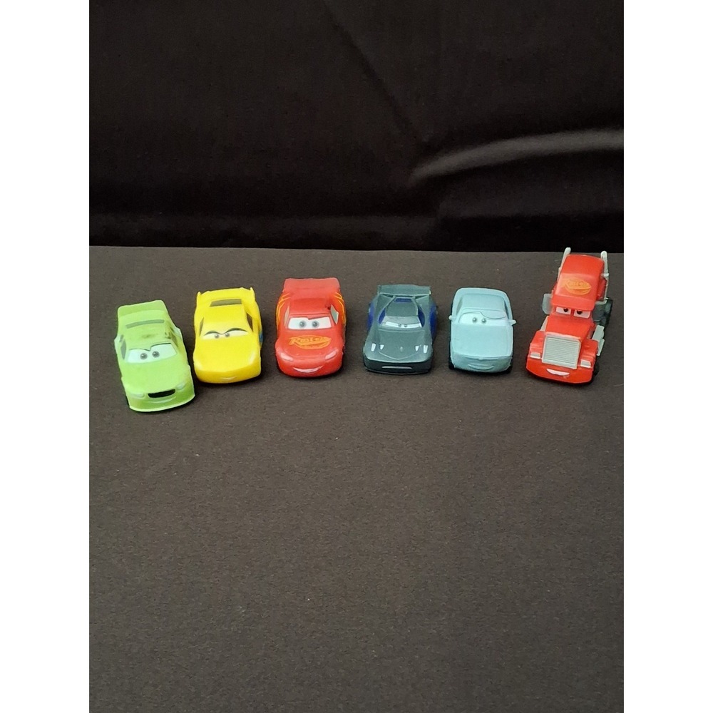Disney Pixar Cars Mini Plastic Die Cast Toys. Lot Of 6
